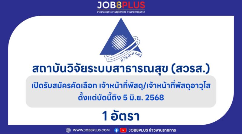 สถาบันวิจัยระบบสาธารณสุข (สวรส.)